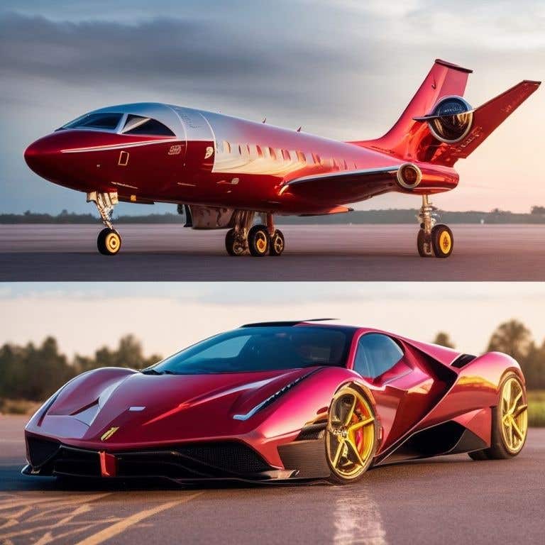 Proposition n°36 du concours                                                 Design exterior of private jet to look like a supercar
                                            