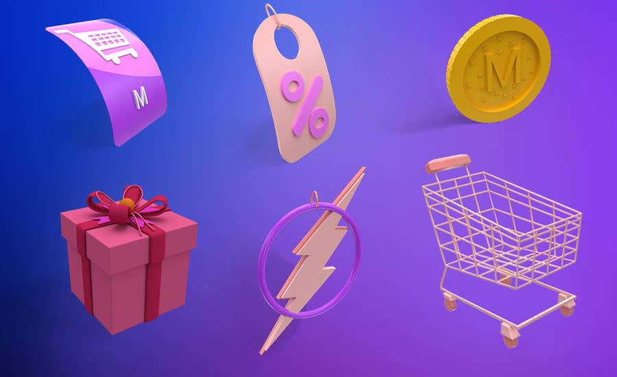 Contest Entry #6 for                                                 Design 3D Ecommerce Icons (similar to Lazada icons)
                                            