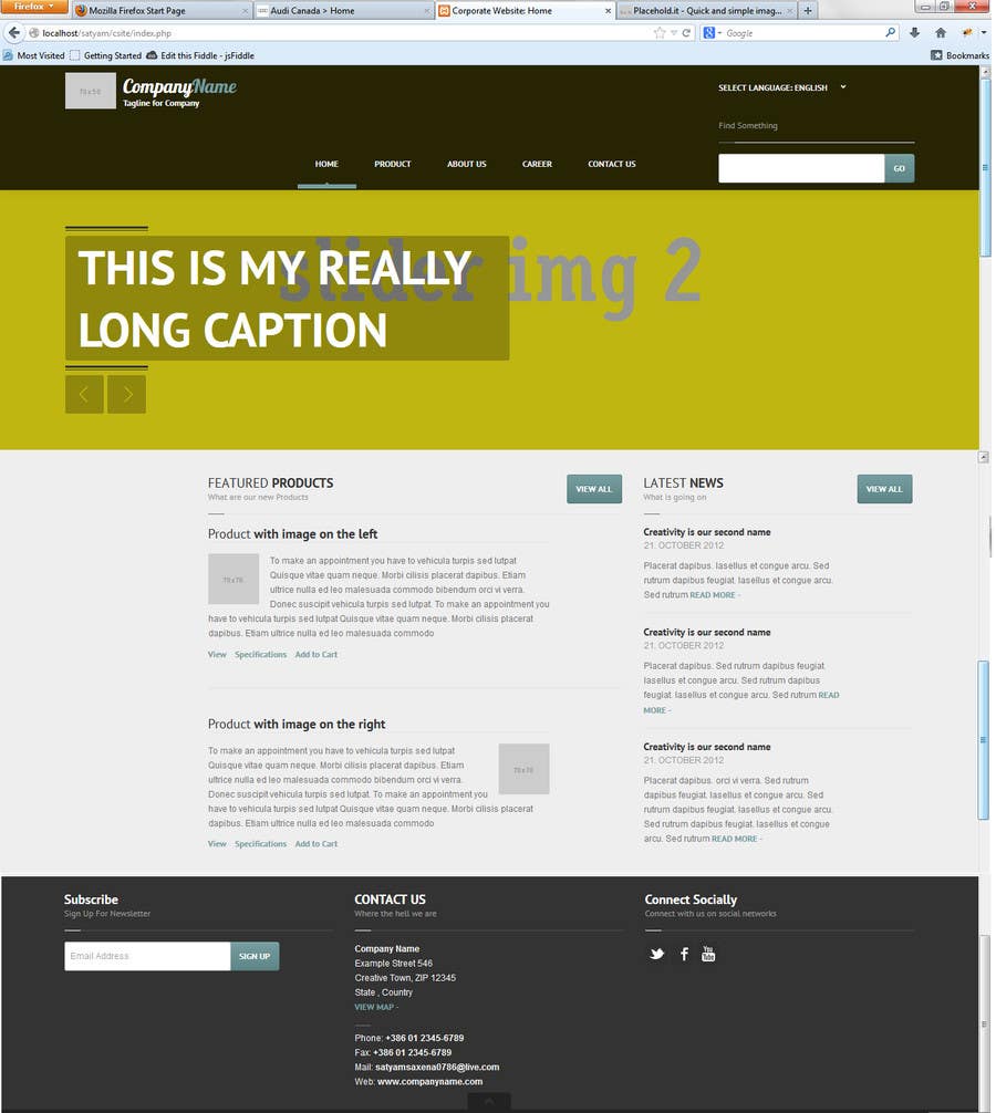 Penyertaan Peraduan #3 untuk                                                 Design a Website Home Page
                                            