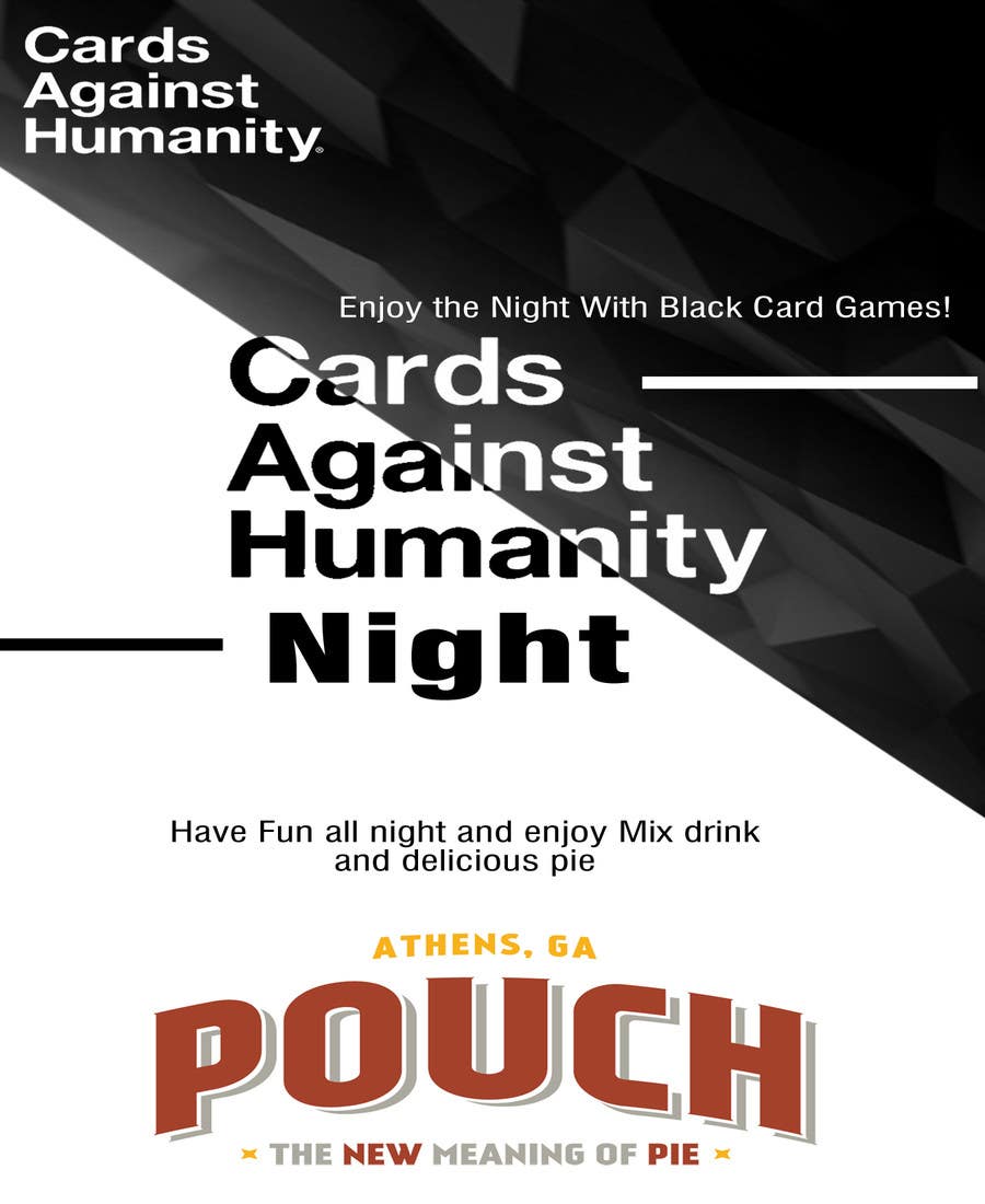Konkurrenceindlæg #4 for                                                 Design a Flyer for Cards Against Humanity Night at a Restaurant
                                            