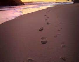 #102 for image of beach at sunset with footprints next to pawprints in sand af ilhammuh