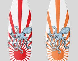 #208 untuk Octopus and Rising Sun Illustration oleh moon80221
