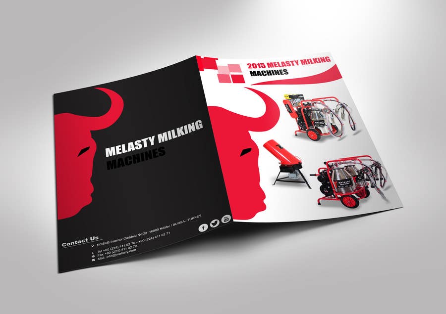 Kilpailutyö #4 kilpailussa                                                 Design a Brochure for our Range Melasty Milking Equipment
                                            