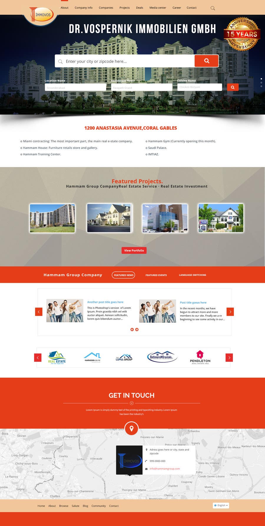 Kilpailutyö #1 kilpailussa                                                 new website screendesign for real estate company
                                            