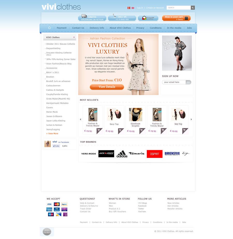 Конкурсна заявка №38 для                                                 Website Design for VIVI Clothes
                                            