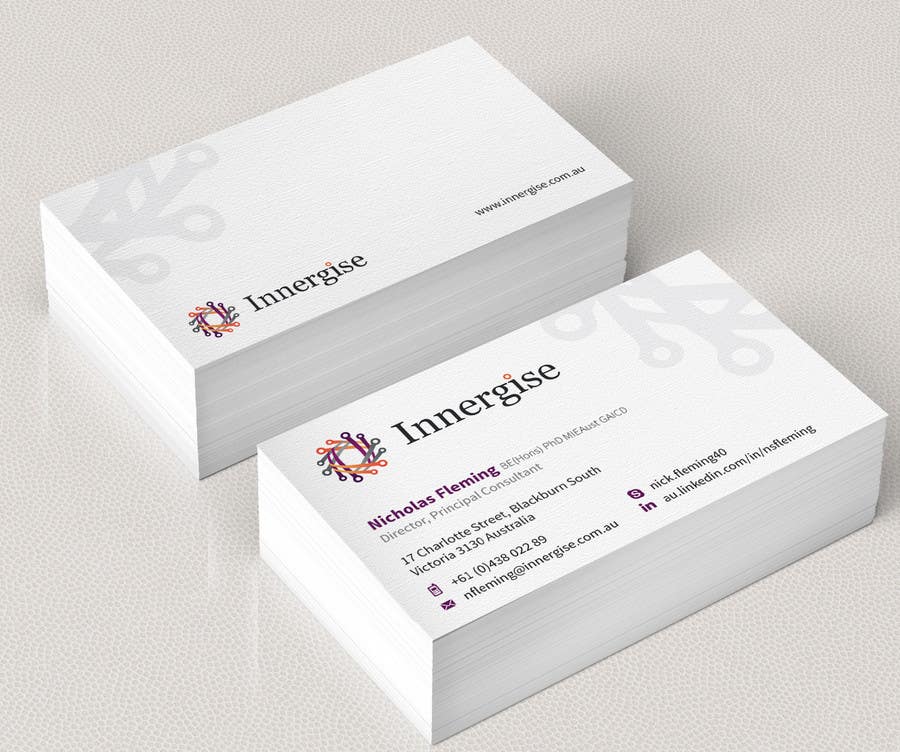 Bài tham dự cuộc thi #21 cho                                                 Design business cards for Innergise
                                            