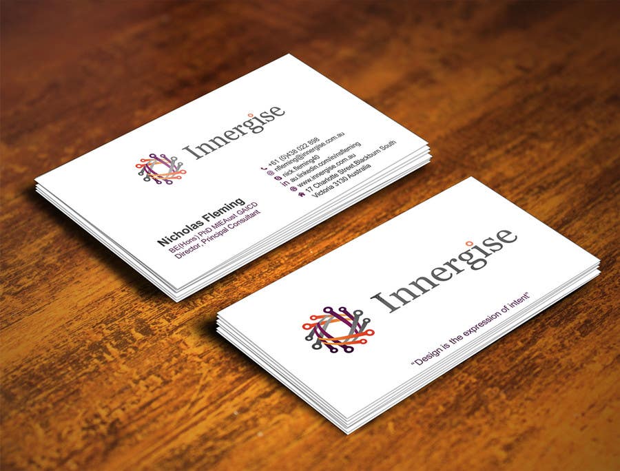 Bài tham dự cuộc thi #230 cho                                                 Design business cards for Innergise
                                            