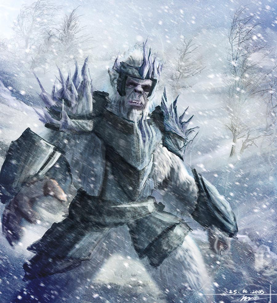 Bài tham dự cuộc thi #5 cho                                                 Create a Yeti Monster wearing Ice Armor
                                            