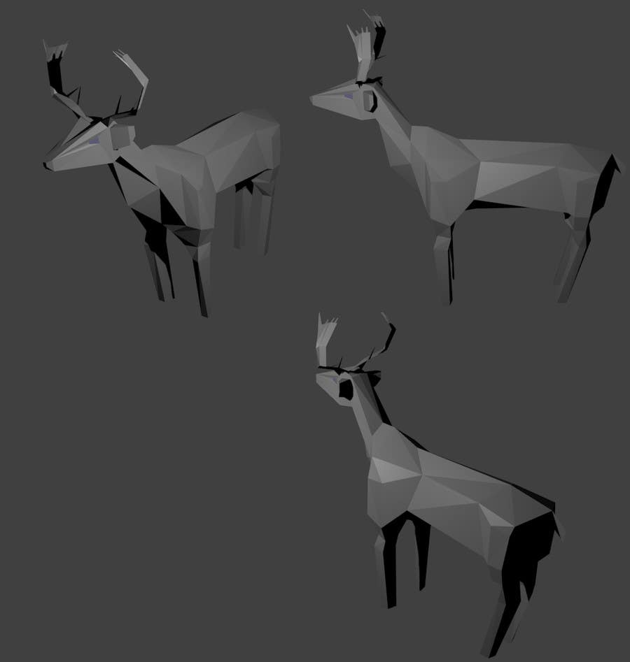 Proposition n°6 du concours                                                 3D planar stag (deer)
                                            