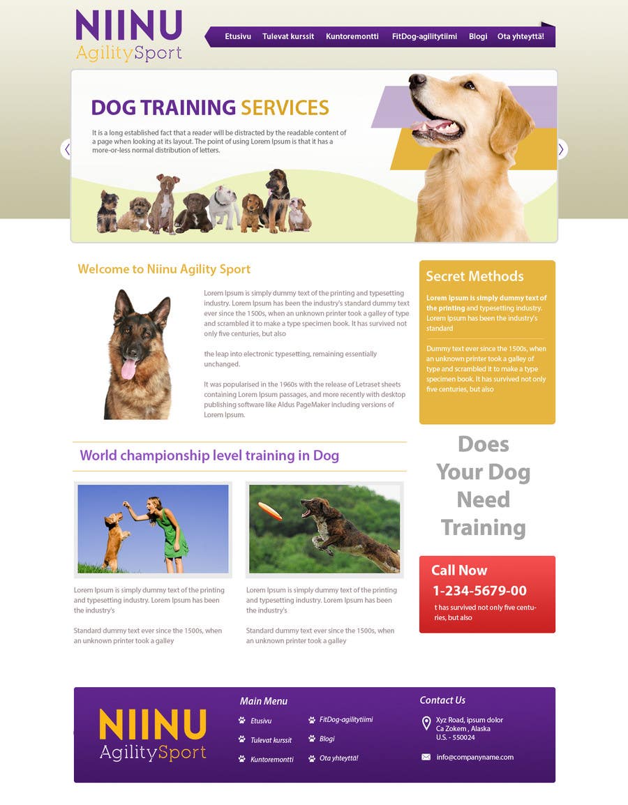 Kilpailutyö #20 kilpailussa                                                 Graphical design help for Top Notch Dog Training School
                                            