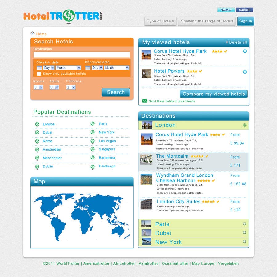 Natečajni vnos #79 za                                                 Website Design for Hoteltrotter
                                            