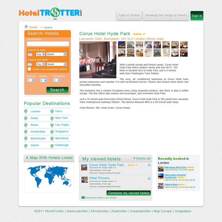 Participación en el concurso Nro.40 para                                                 Website Design for Hoteltrotter
                                            