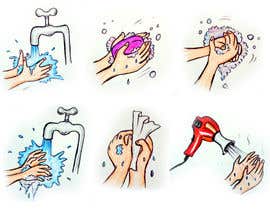 #1 cho 5 drawings for a strip depicting the washing of hands for children bởi Chalice777