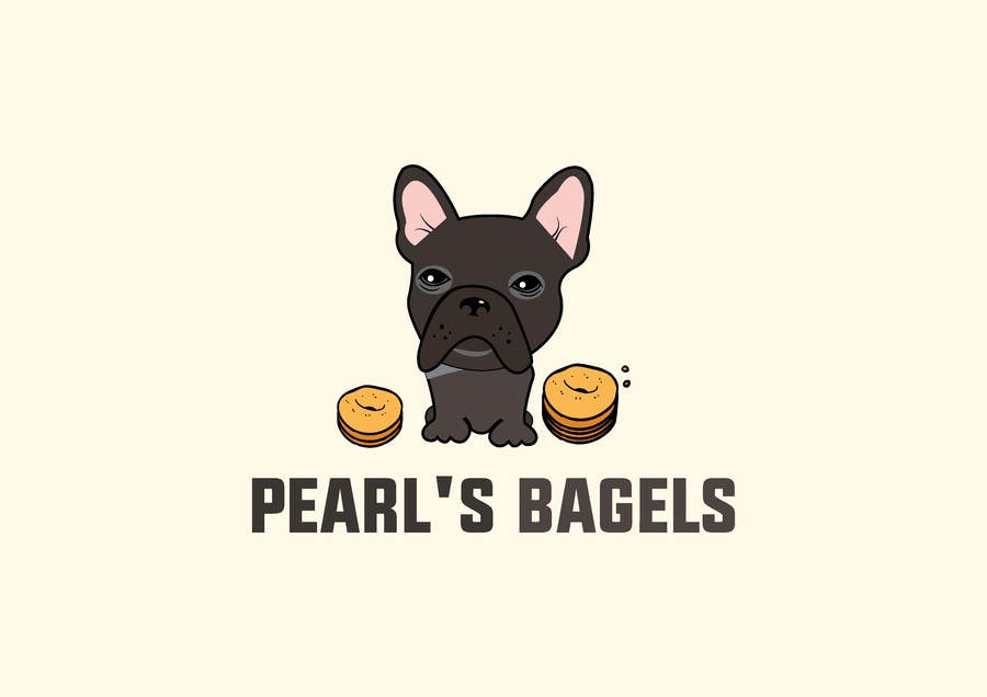 Bài tham dự cuộc thi #6 cho                                                 French Bulldog -- "Pearl's Bagels" bagel company logo
                                            