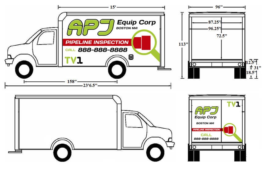 Konkurrenceindlæg #89 for                                                 Vehicle Layout & Advertisement + New Company Logo
                                            