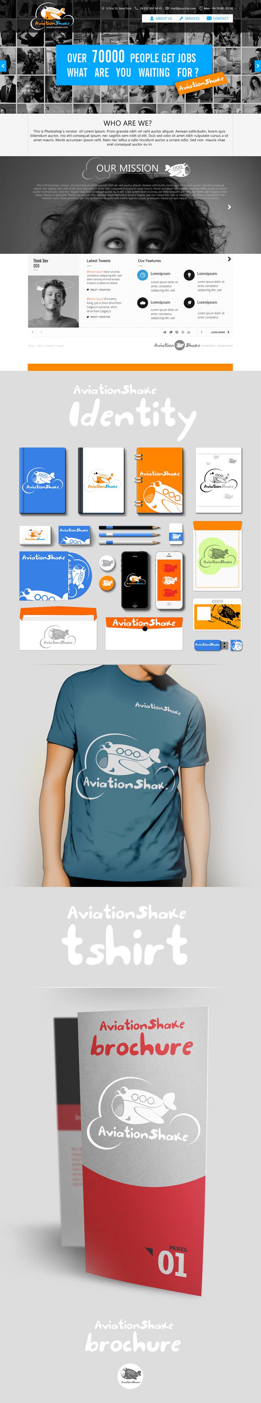 Proposition n°215 du concours                                                 Develop an Identity (logo, font, style, website mockup) for AviationShake
                                            