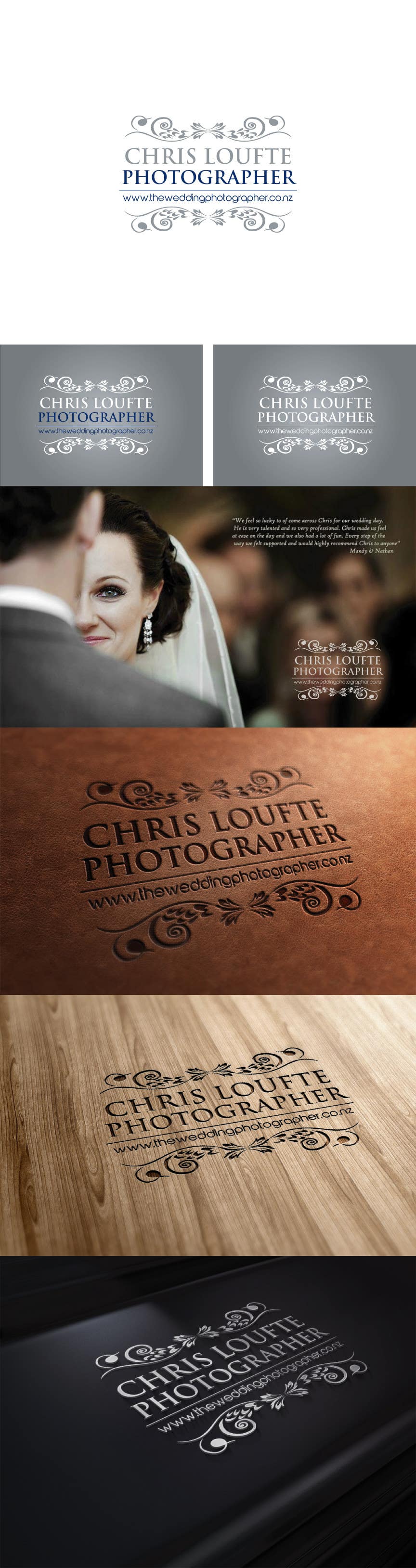 Penyertaan Peraduan #35 untuk                                                 Wedding photographer Logo
                                            