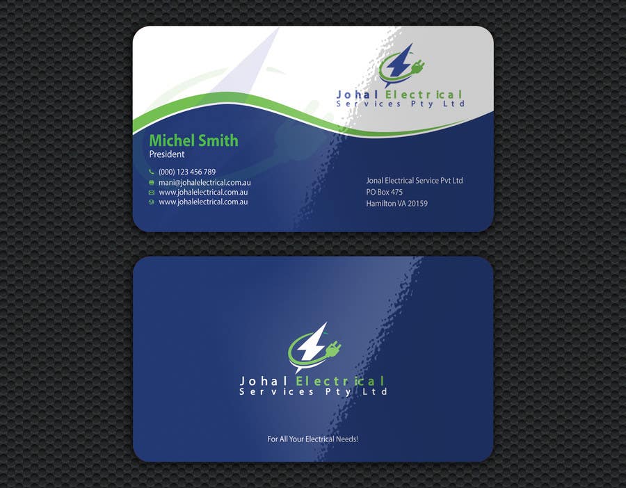 Penyertaan Peraduan #63 untuk                                                 Design some Business Cards for Johal Electrical Services Pty Ltd.
                                            
