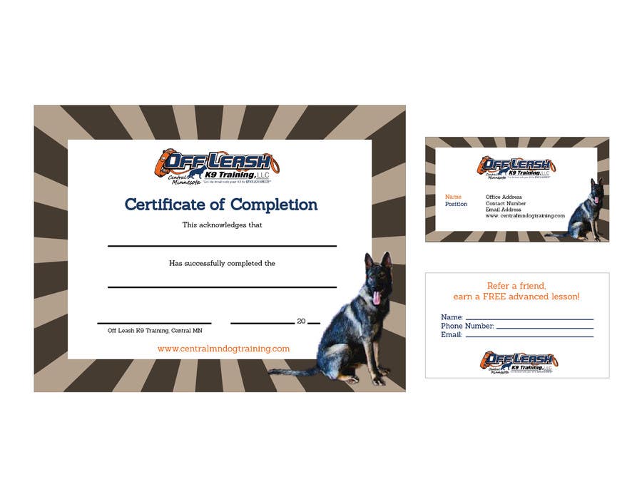 Penyertaan Peraduan #1 untuk                                                 Design a Certificate of Completion, Business Card
                                            