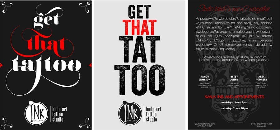 Inscrição nº 4 do Concurso para                                                 Design a Flyer for Ink Gallery
                                            