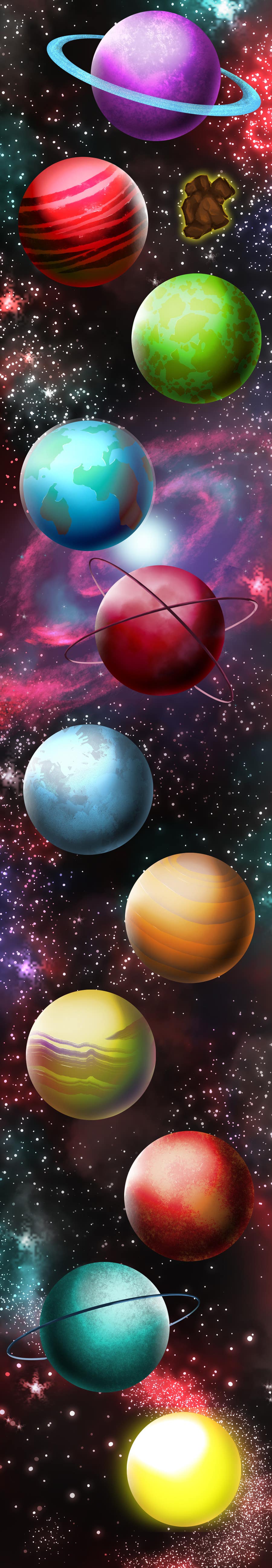 Конкурсна заявка №19 для                                                 Looking for an artist to design a deep space game background and some planets.
                                            