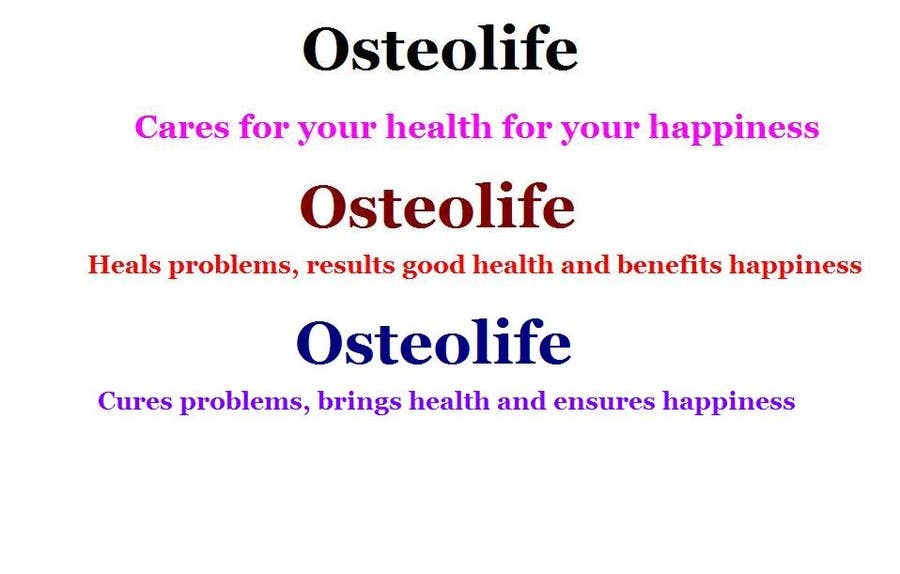 Natečajni vnos #93 za                                                 Write a Slogan for an Osteopath Business.
                                            