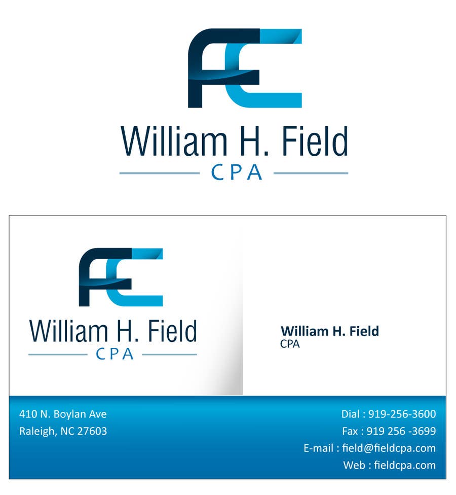 Kandidatura #146për                                                 Business Card Logo Design for FIELD CPA
                                            