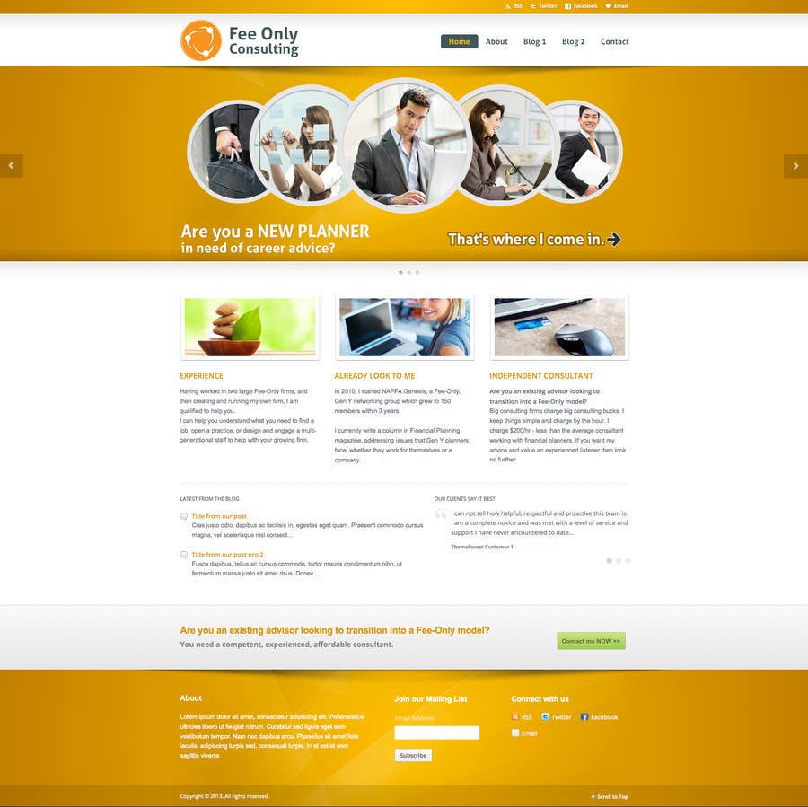 Konkurrenceindlæg #56 for                                                 Design a Wordpress Mockup for a Certified Financial Planner Consulting Firm
                                            