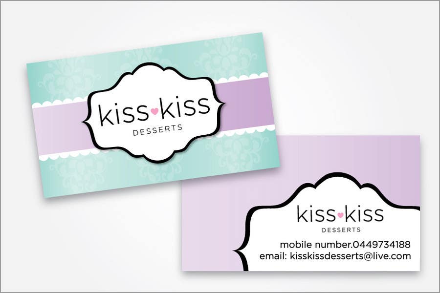 Wettbewerbs Eintrag #221 für                                                 Business Card Design for Kiss Kiss Desserts
                                            