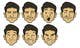 Miniatura da Inscrição nº 2 do Concurso para                                                     Illustrate 8 cartoon faces (of same character) with different facial expressions
                                                