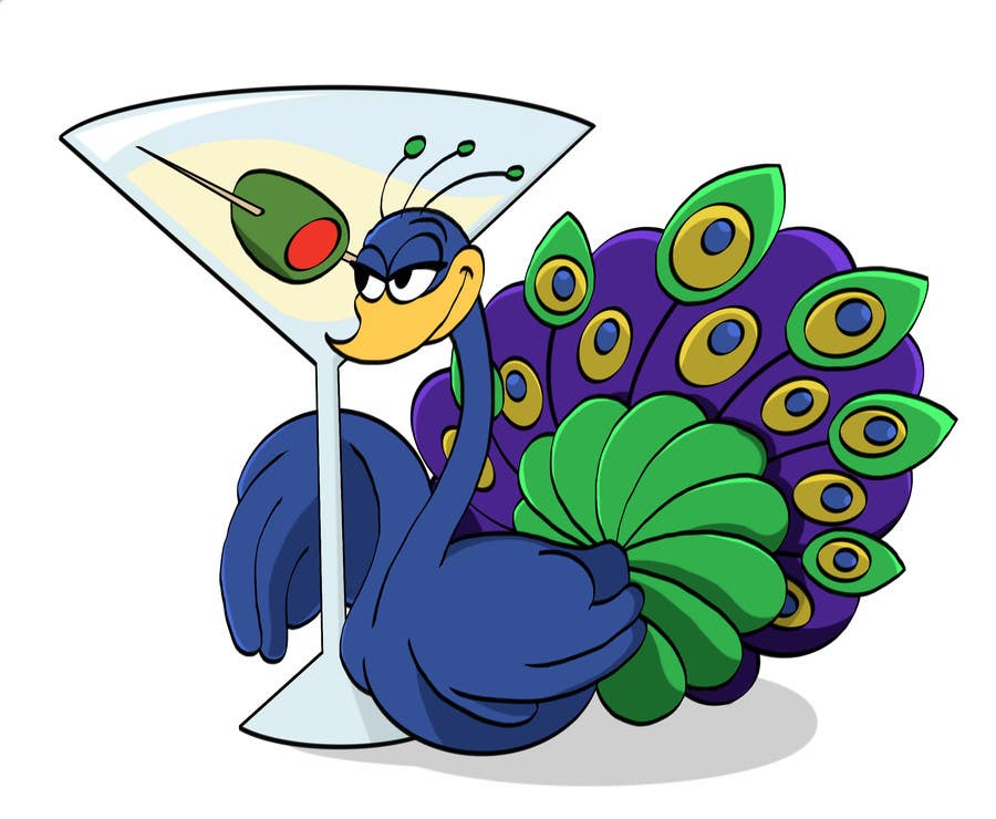 Konkurrenceindlæg #28 for                                                 Boozy Peacock Mascot Design
                                            