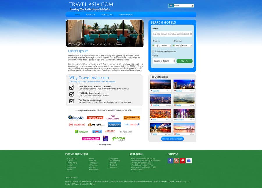 Contest Entry #9 for                                                 Design a website to use HotelsCombined white label
                                            