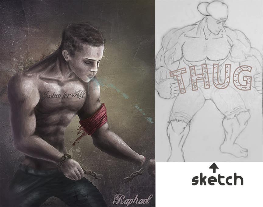 Contest Entry #7 for                                                 Illustrate a massive muscular character for company mascot - must be original work!!
                                            