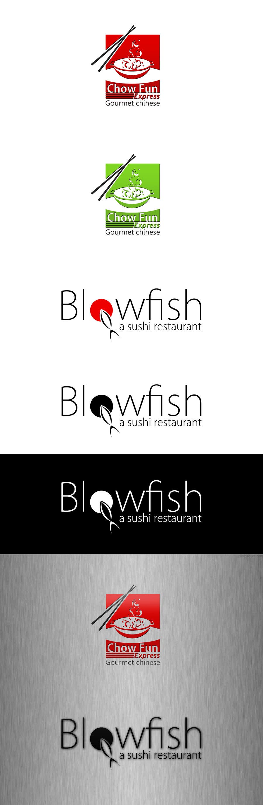 Proposition n°146 du concours                                                 Design two Logos for a Chinese restaurant and a sushi restaurant
                                            