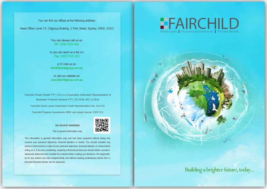 Proposition n°1 du concours                                                 Design a Brochure for Fairchild Group
                                            