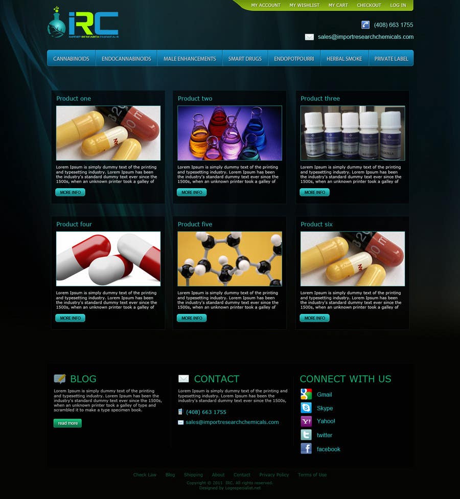
                                                                                                                        Proposition n°                                            8
                                         du concours                                             Wordpress Theme Design for Import Research Chemicals
                                        