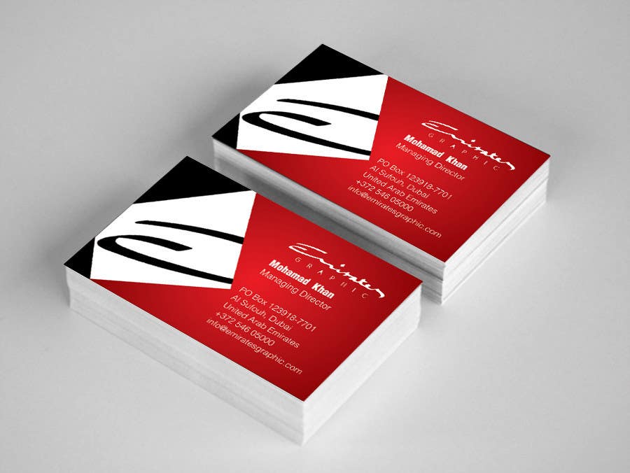 Contest Entry #24 for                                                 Design some Business Cards for my company "Emirates Graphic"
                                            