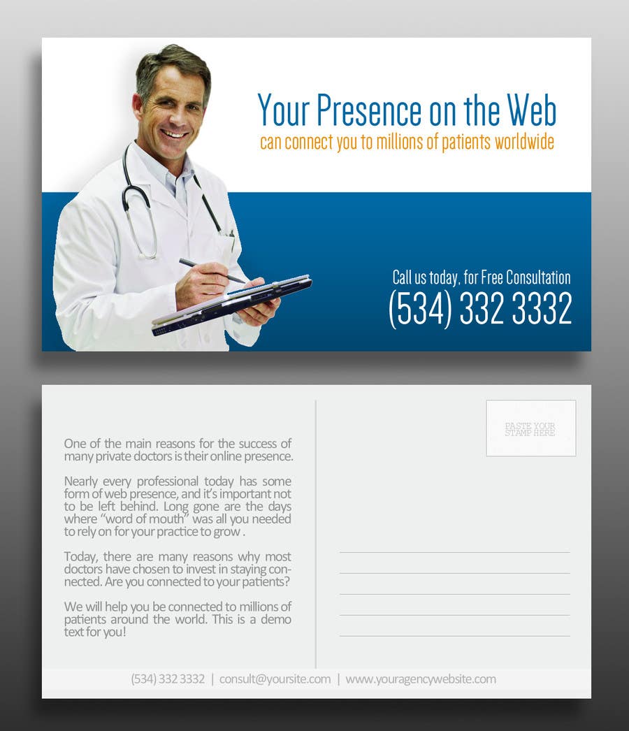 Proposition n°18 du concours                                                 Ad to attract doctors to have presence in internet
                                            