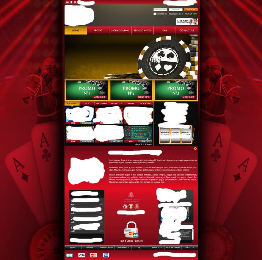 Kilpailutyö #52 kilpailussa                                                 Background for casino website
                                            