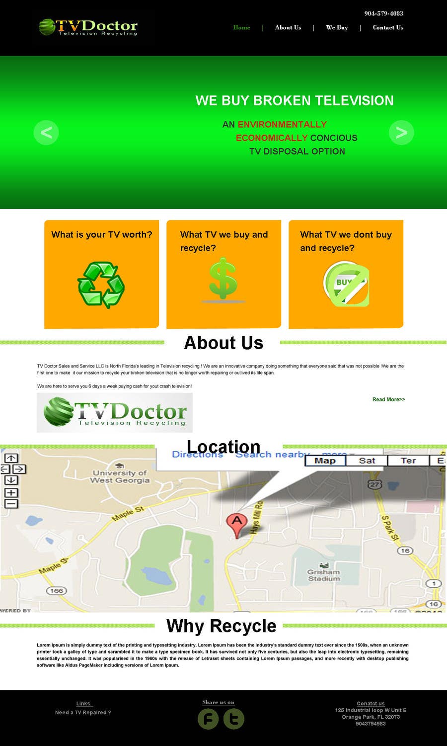 Participación en el concurso Nro.5 para                                                 Create a mock up design for our tv recycling website.
                                            