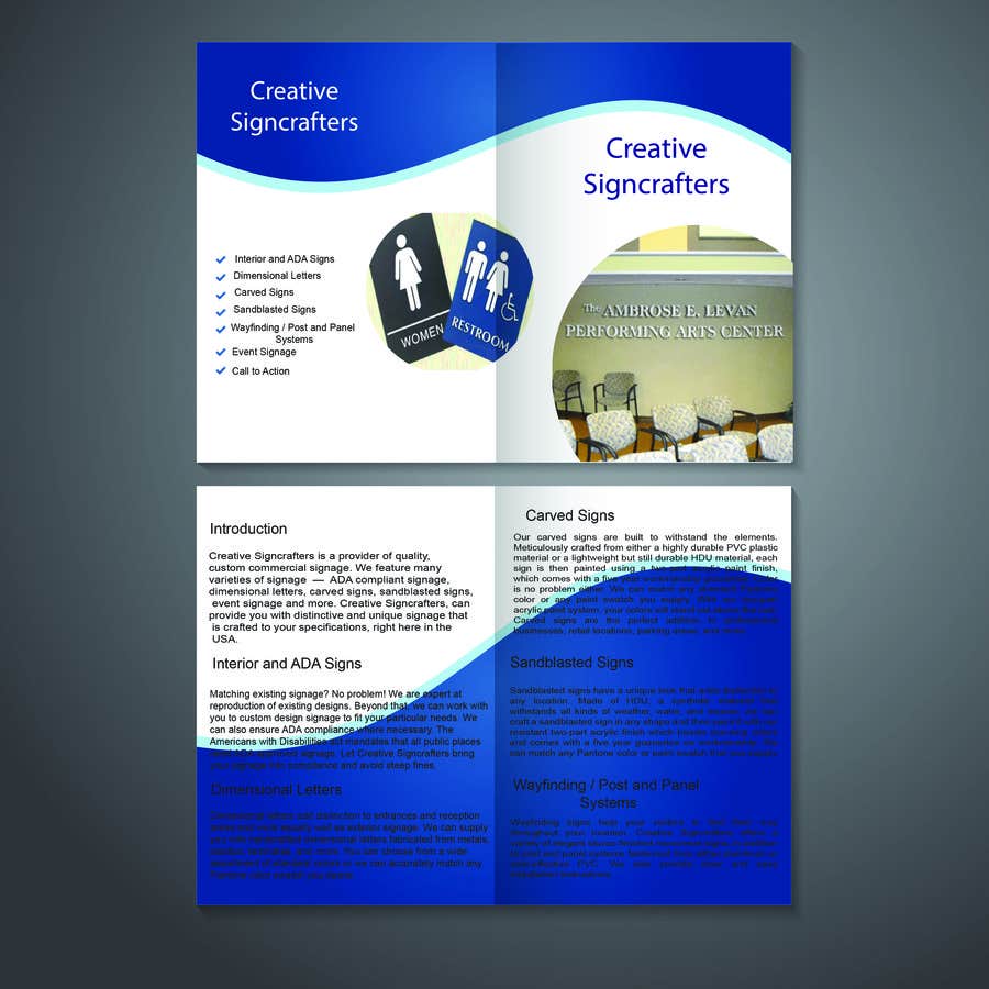 Contest Entry #13 for                                                 Design a Brochure for a Sign Company
                                            