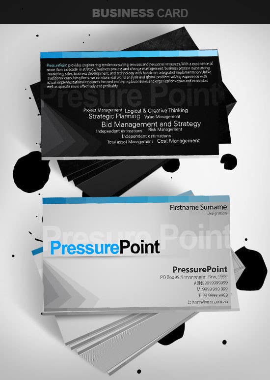 Wettbewerbs Eintrag #192 für                                                 Business Card Design for Pressurepoint
                                            