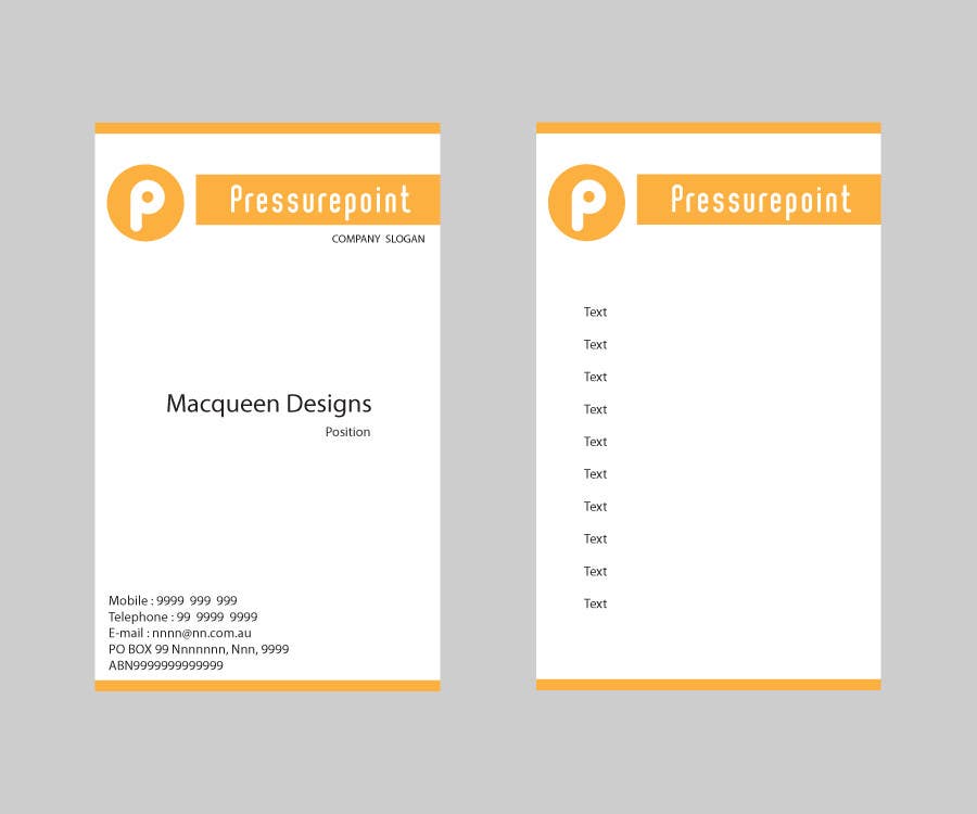 Contest Entry #129 for                                                 Business Card Design for Pressurepoint
                                            