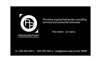 Intrarea #145 pentru concursul „                                                Business Card Design for Pressurepoint
                                            ”