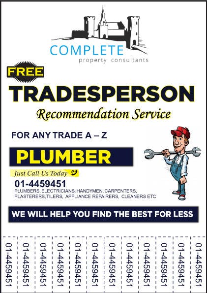 Penyertaan Peraduan #10 untuk                                                 design 3 a5 leaflets for tradesmen such as plumbers
                                            