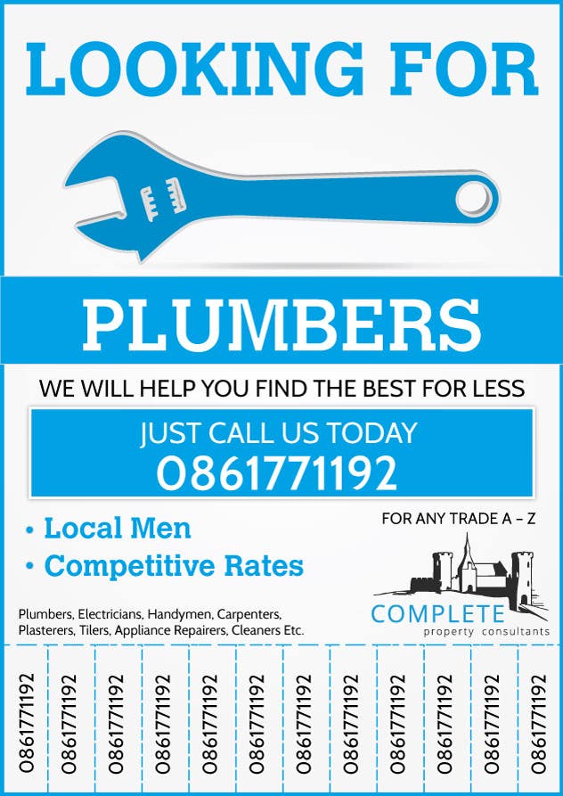 Penyertaan Peraduan #4 untuk                                                 design 3 a5 leaflets for tradesmen such as plumbers
                                            