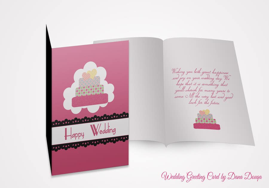 Kilpailutyö #15 kilpailussa                                                 Design some Stationery for a Wedding Greeting Card - repost
                                            