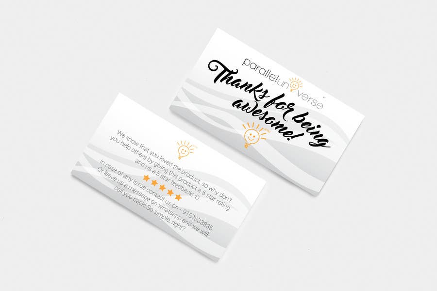 Participación en el concurso Nro.27 para                                                 Design a ThankYou card for Customer
                                            
