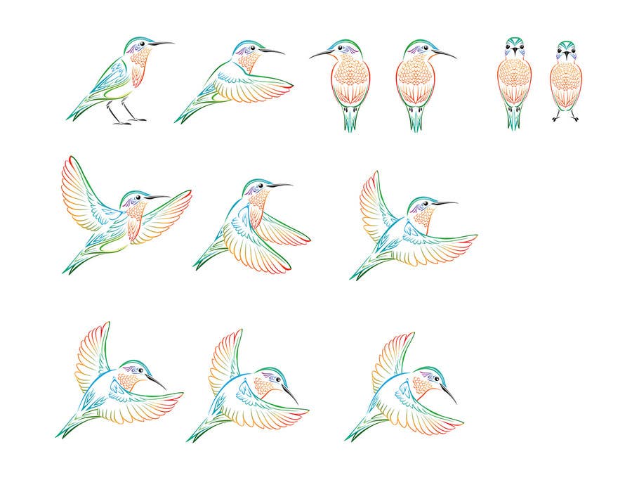 Bài tham dự cuộc thi #12 cho                                                 Draw 4 more birds - take two
                                            