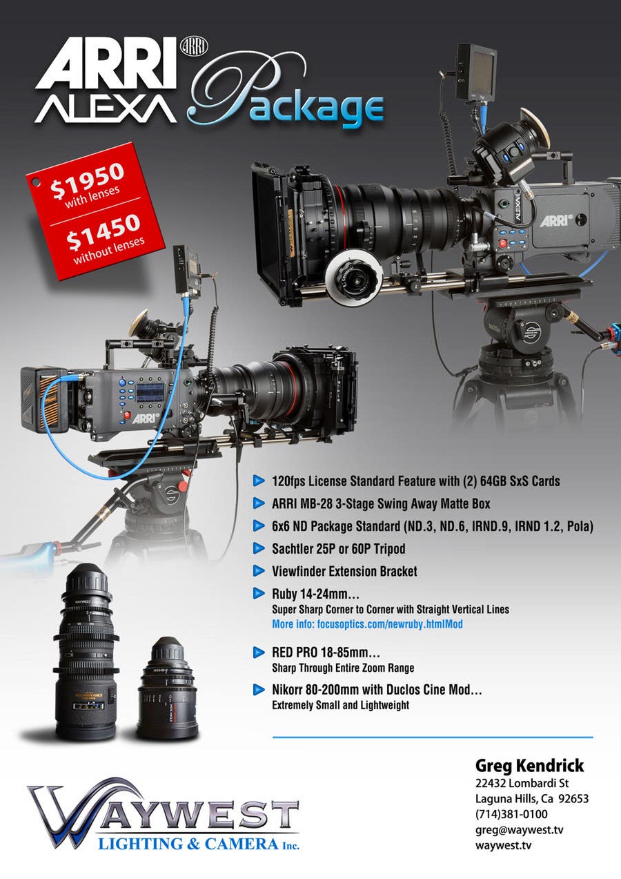 Participación en el concurso Nro.27 para                                                 Sales Email Brochure Design for Waywest Lighting & Camera Inc.
                                            